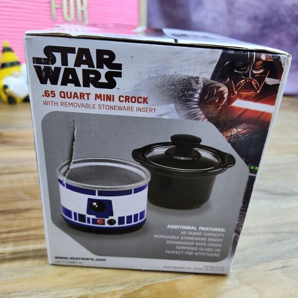 🔸️🔹️NIB Star Wars R2D2 Mini Crock Pot w/Removable Stoneware Insert - Picture 4 of 6